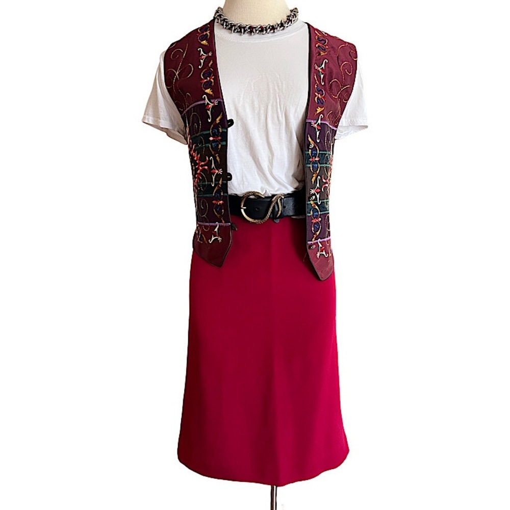 Silk Pencil Skirt Vintage - Picture 3 of 5